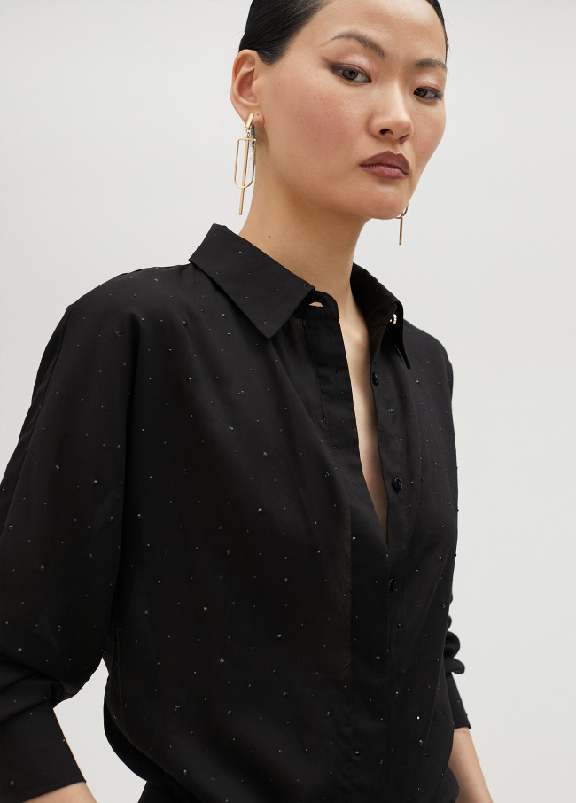 Lola Casademunt Camisa Detalle Strass