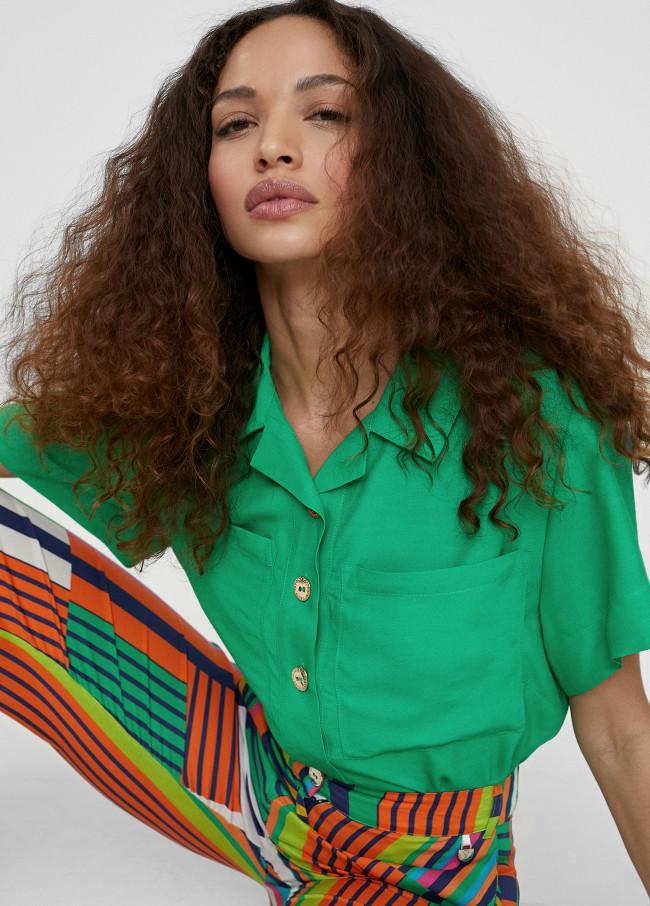 Lola Casademunt Camisa Fluida Con Bolsillos