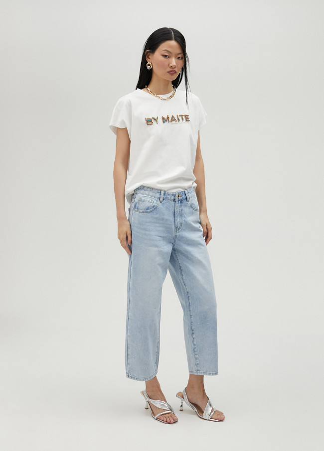 Lola Casademunt Camiseta Blanca BY MAITE