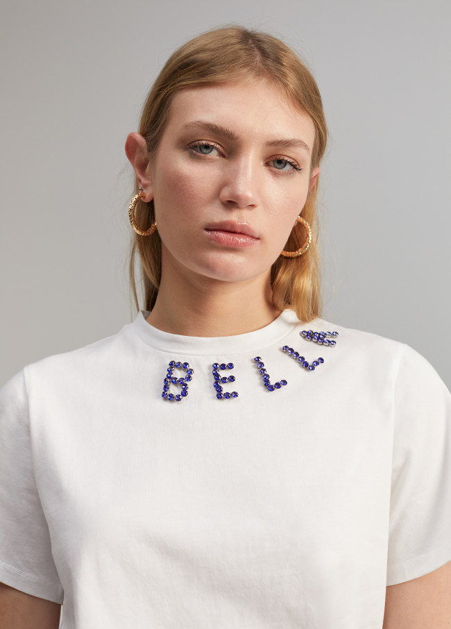 Lola Casademunt Camiseta Detalle Pedrería