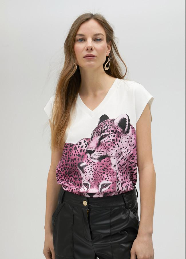 lola casademunt Camiseta estampado leopardos