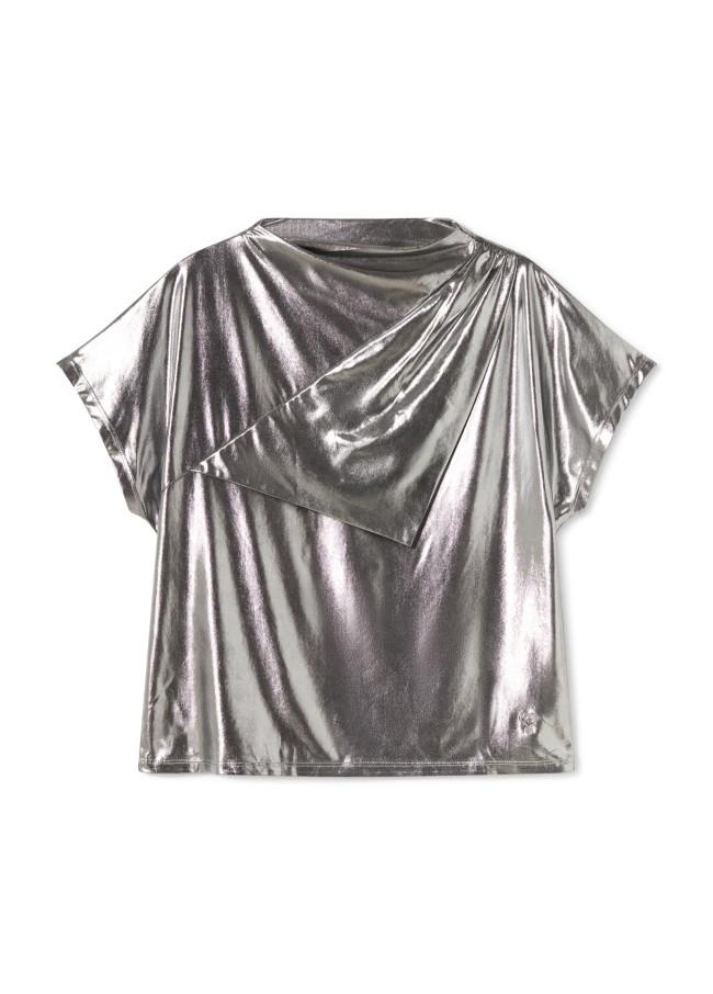 Lola Casademunt Camiseta Laminada Plata