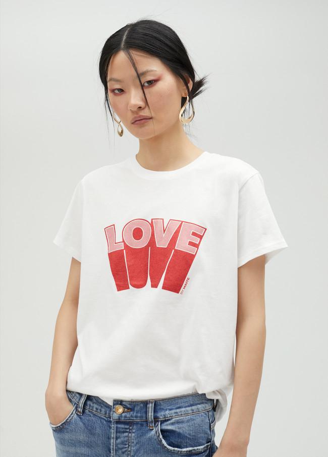 lola casademunt Camiseta Love brillante