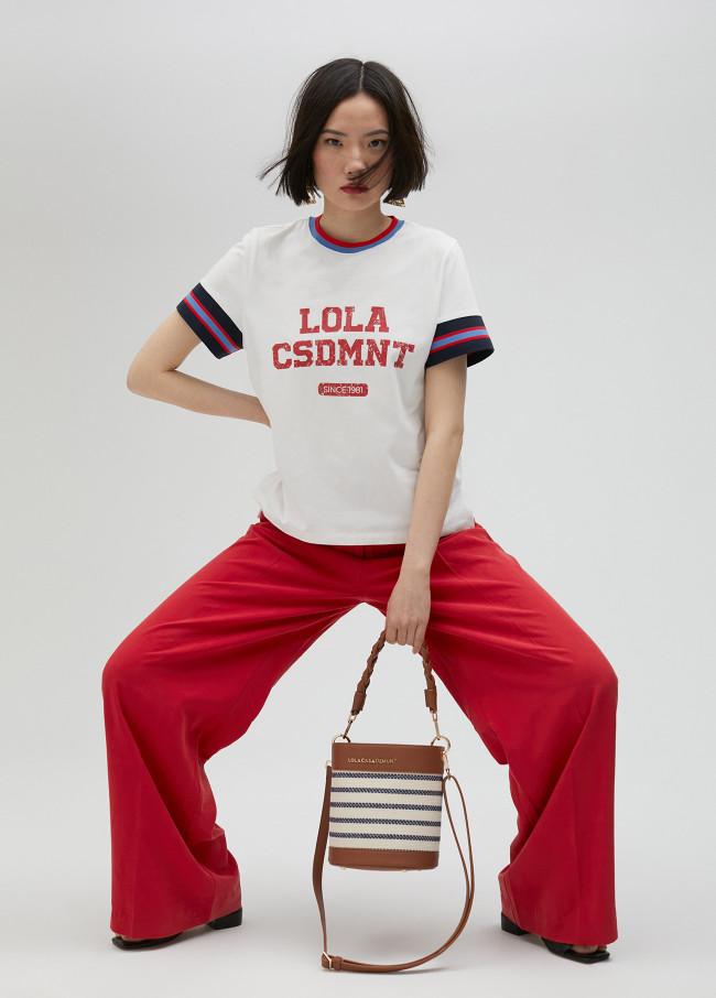 Lola Casademunt Camiseta Mangas Con Rayas Tricolor