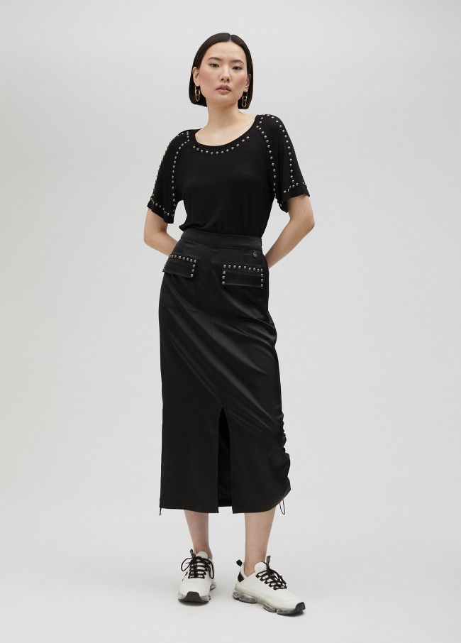 Lola Casademunt Camiseta Tachas Manga Corta