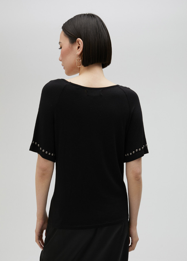 Lola Casademunt Camiseta Tachas Manga Corta