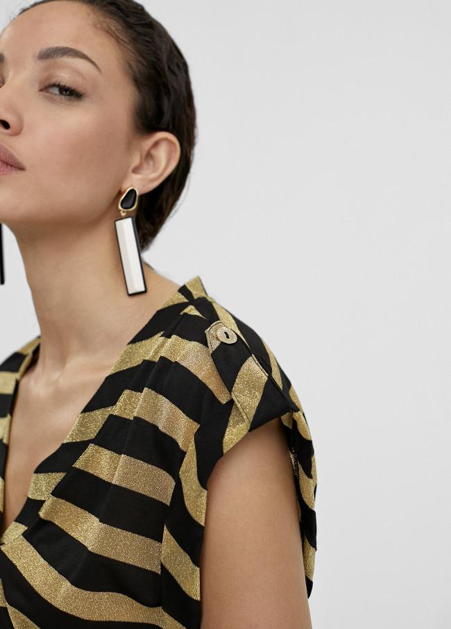 Lola Casademunt Camisetea Rayas Lurex