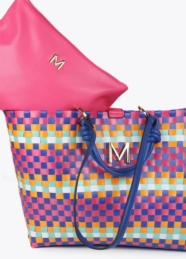 Lola Casademunt Capazo Grande Trenzado Multicolor