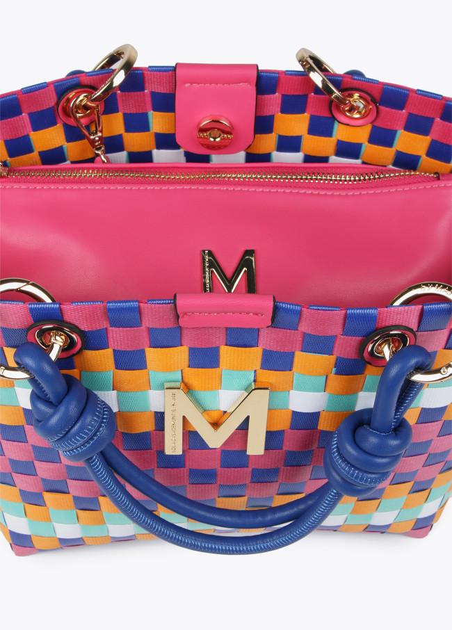 Lola Casademunt Capazo Pequeño Trenzado Multicolor