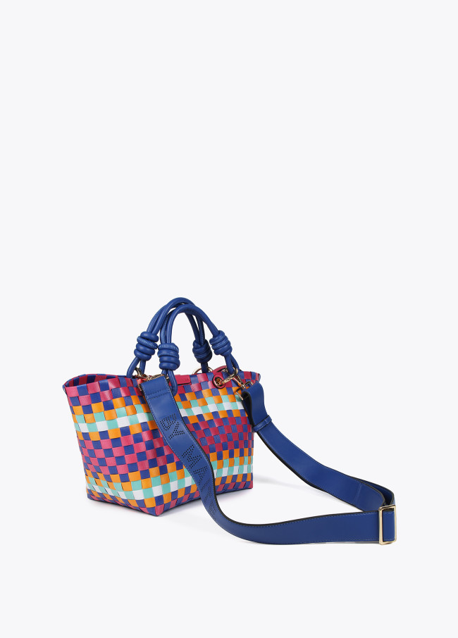 Lola Casademunt Capazo Pequeño Trenzado Multicolor