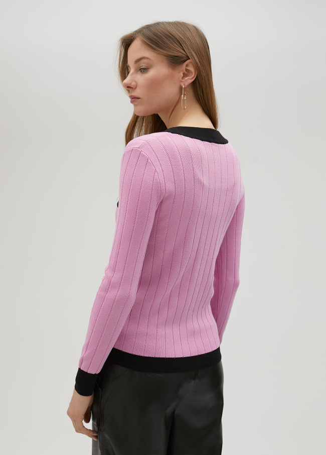 Lola Casademunt Cárdigan De Punto Bicolor