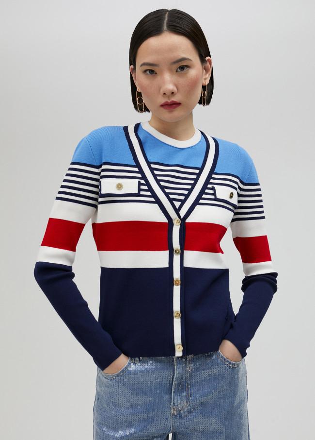 Lola Casademunt Cárdigan De Rayas Multicolor