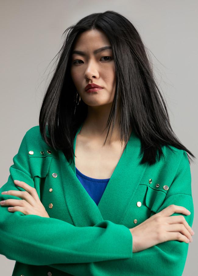 Lola Casademunt Cárdigan Detalle Espejos