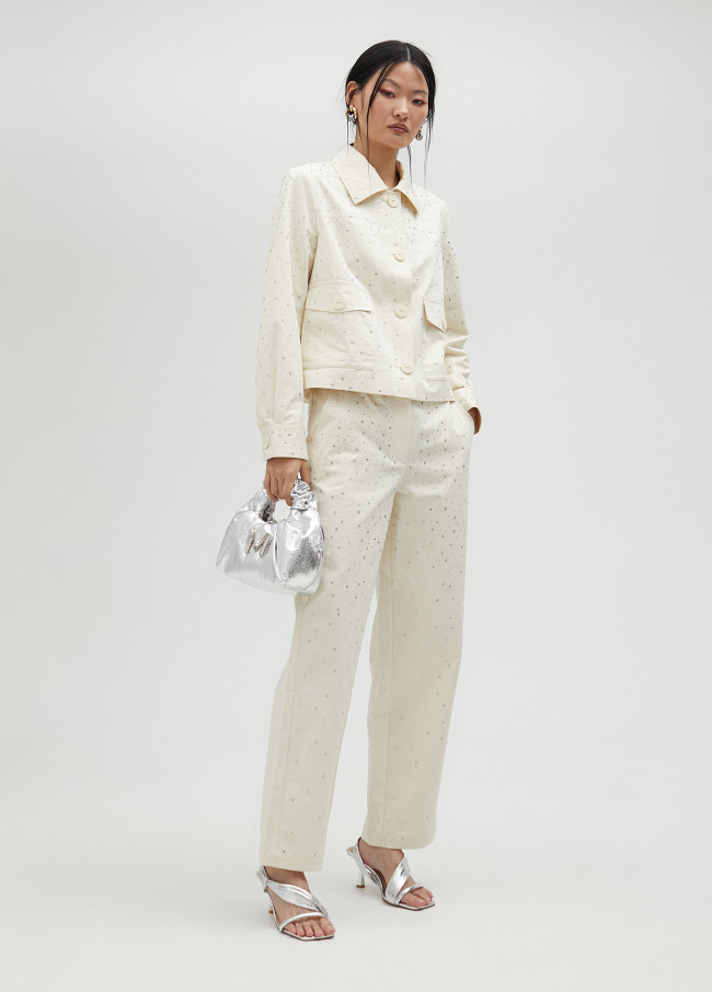 Lola Casademunt Cazadora Tejana Con Strass