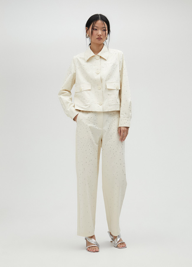 Lola Casademunt Cazadora Tejana Con Strass