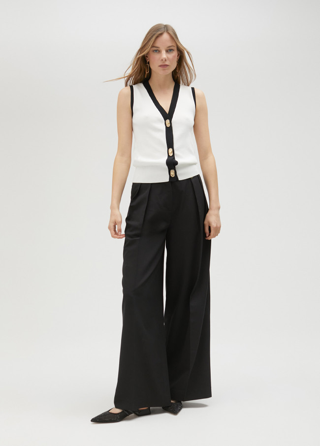 Lola Casademunt Chaleco De Punto Bicolor