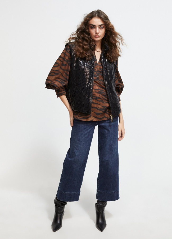 Lola Casademunt Chaleco Efecto Lentejuela