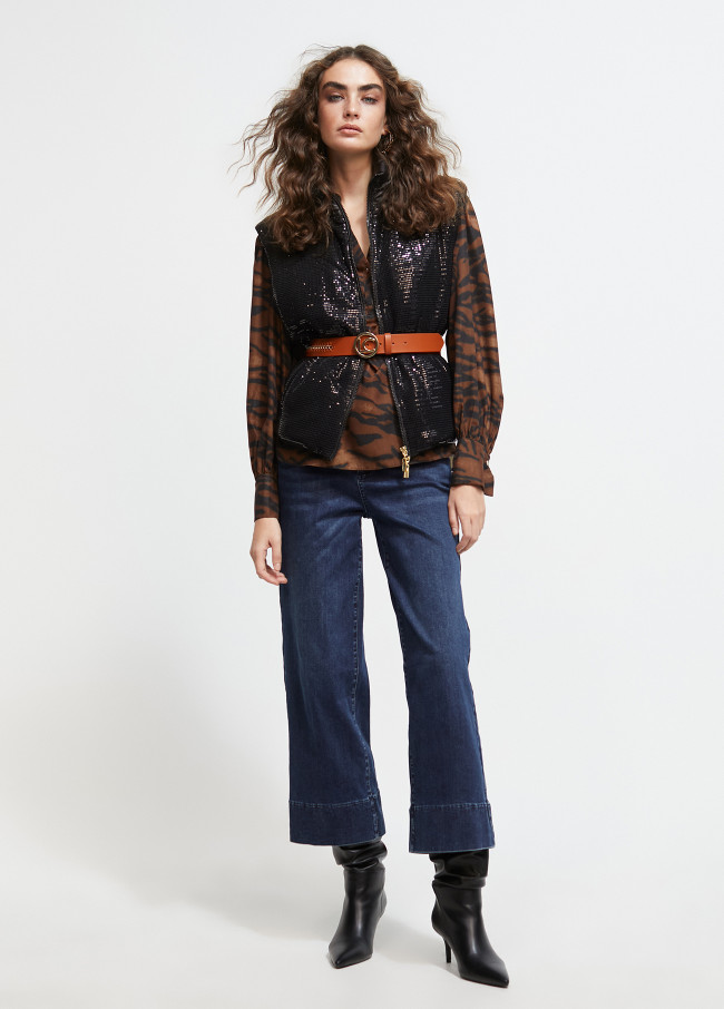 Lola Casademunt Chaleco Efecto Lentejuela