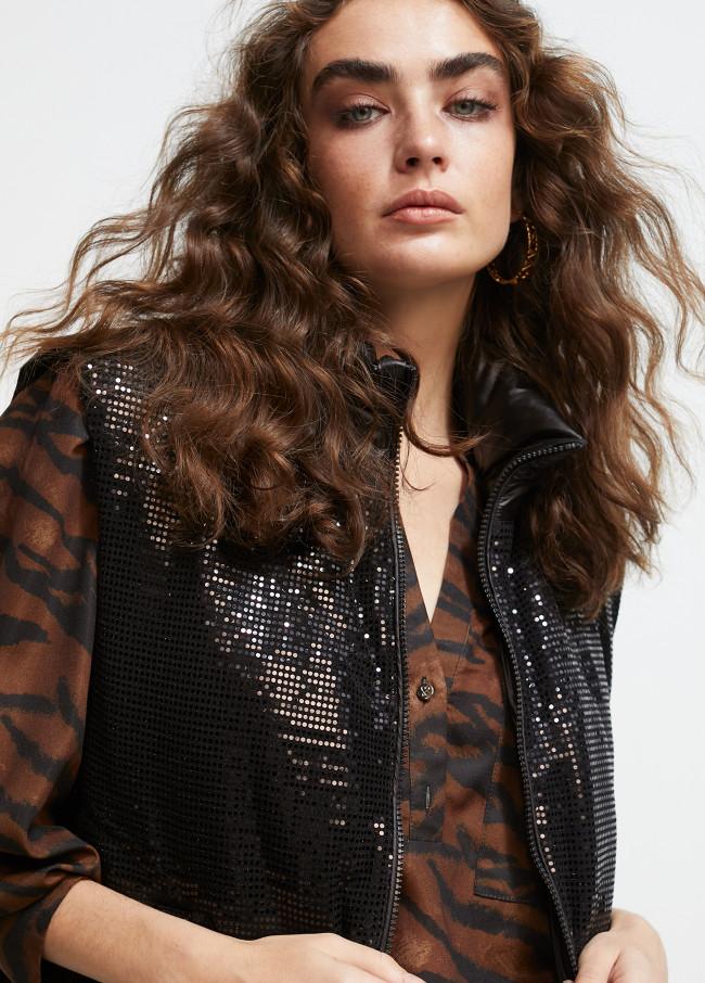 Lola Casademunt Chaleco Efecto Lentejuela