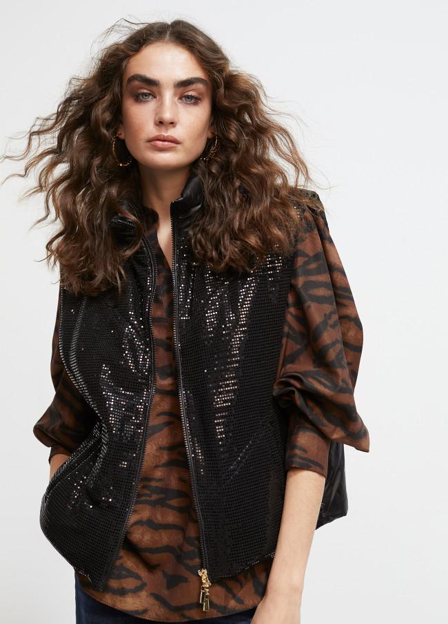 lola casademunt Chaleco efecto lentejuela