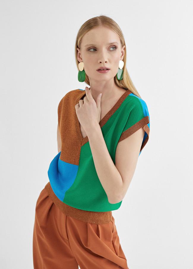 lola casademunt Chaleco punto multicolor