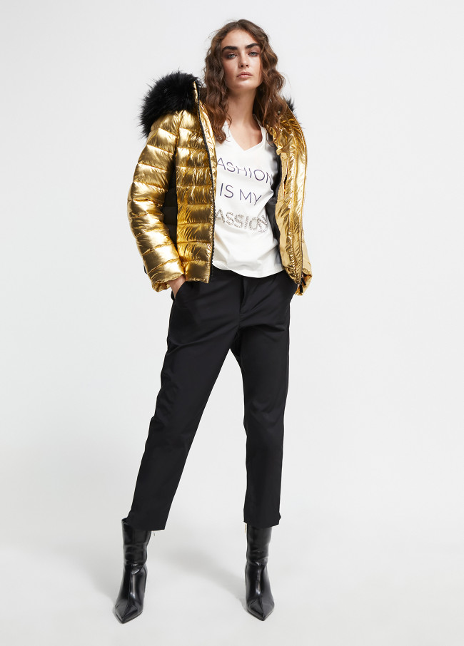 Lola Casademunt Chaqueta Acolchada Metalizada