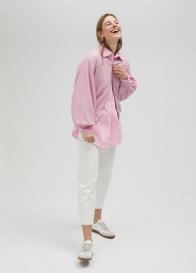 Lola Casademunt Chaqueta Bomber Lentejuela Rosa