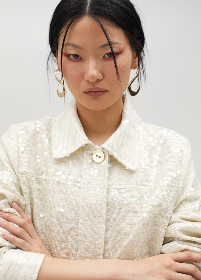 Lola Casademunt Chaqueta Corta Con Lentejuelas