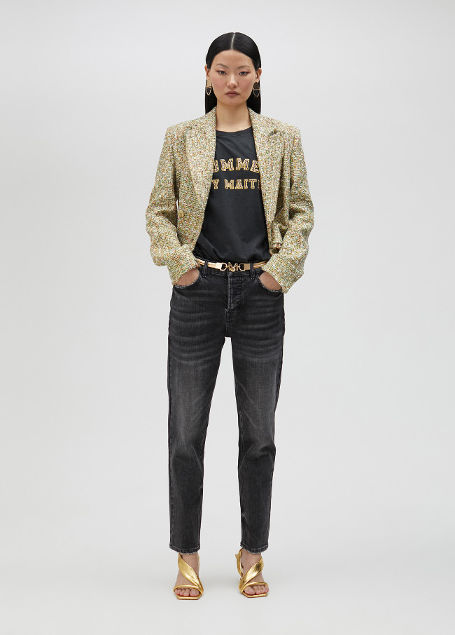 Lola Casademunt Chaqueta Cropped De Tweed