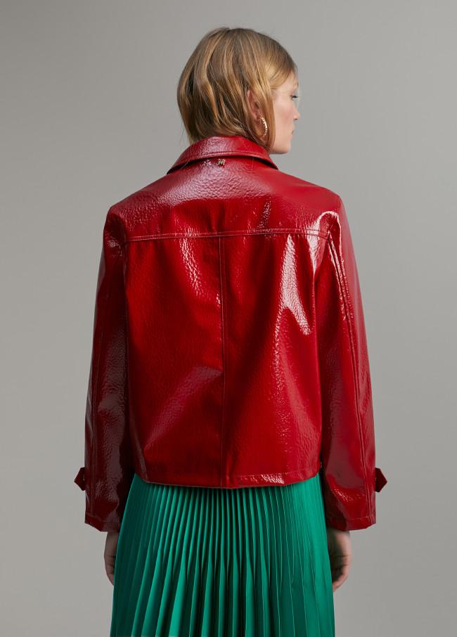 Lola Casademunt Chaqueta Efecto Charol