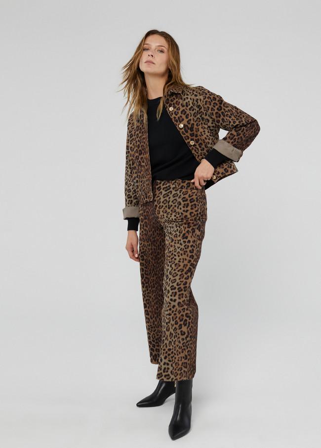 Lola Casademunt Chaqueta Tejana Animal Print