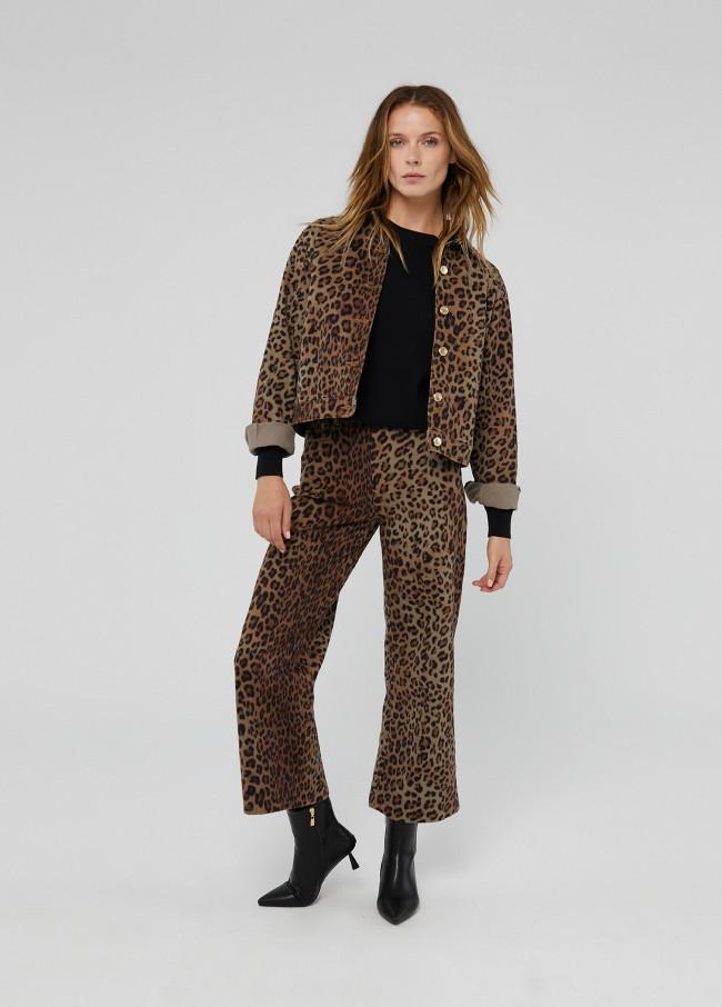 Lola Casademunt Chaqueta Tejana Animal Print