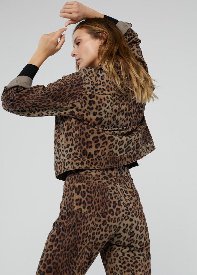 Lola Casademunt Chaqueta Tejana Animal Print