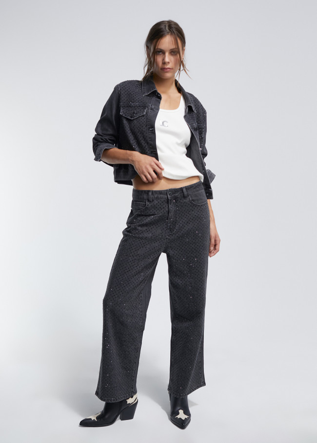 Lola Casademunt Chaqueta Tejana Strass