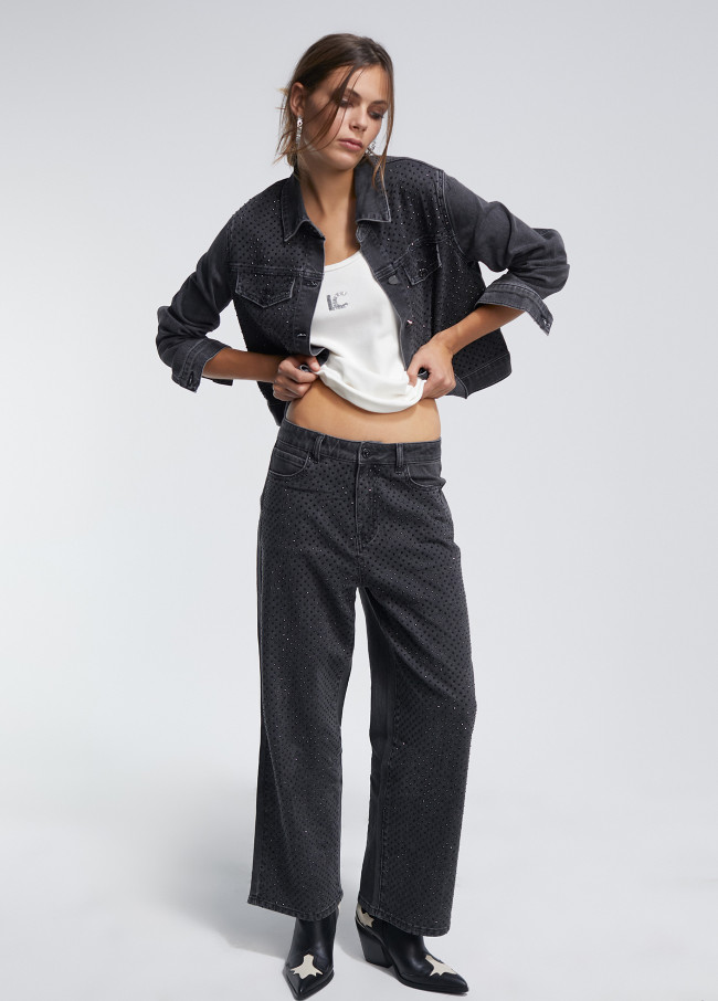 lola casademunt Chaqueta tejana strass