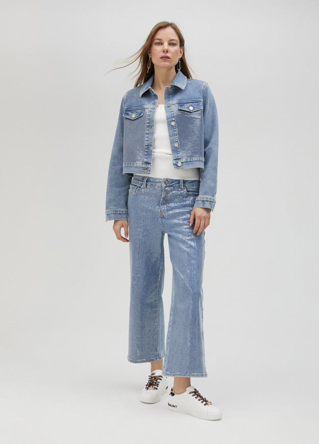 Lola Casademunt Chaqueta Vaquera Lentejuelas