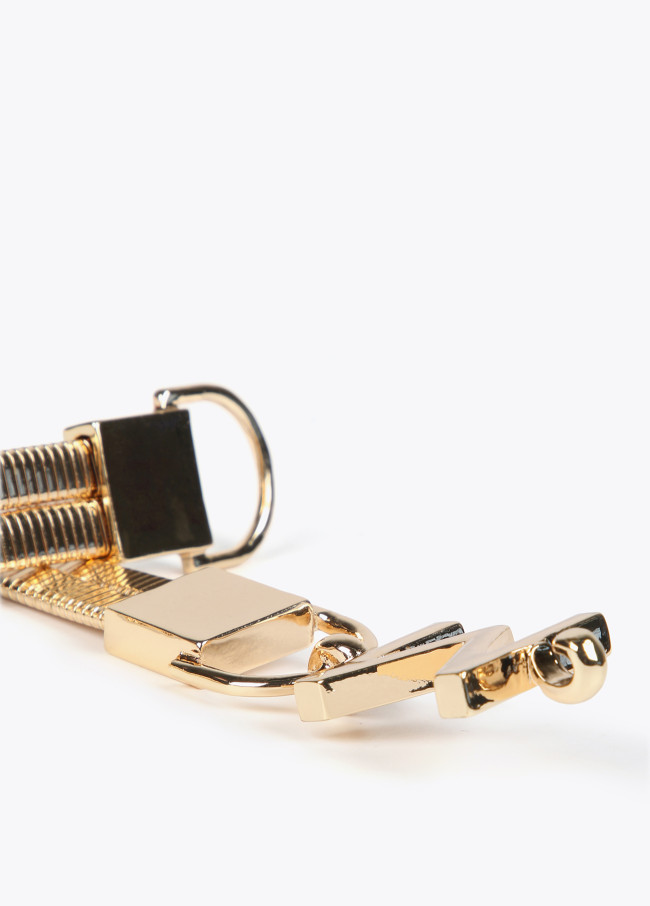 Lola Casademunt Cinturón Elástico Metalizado M