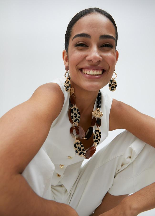 Lola Casademunt Collar Animal Print