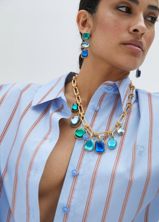 Lola Casademunt Collar Cadena Con Abalorios