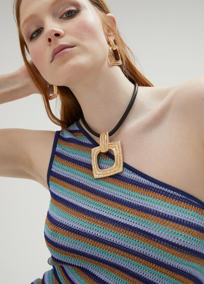 Lola Casademunt Collar Con Cuadrado Textura