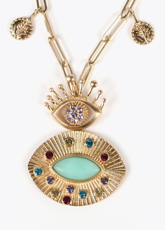 Lola Casademunt Collar Con Ojo Joya Y Charms