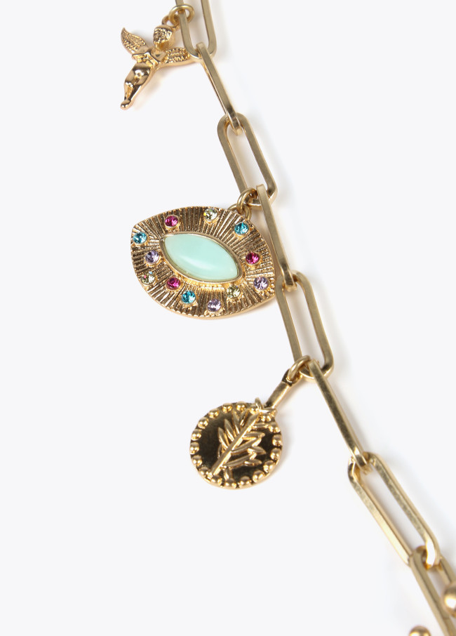 Lola Casademunt Collar Con Ojo Joya Y Charms