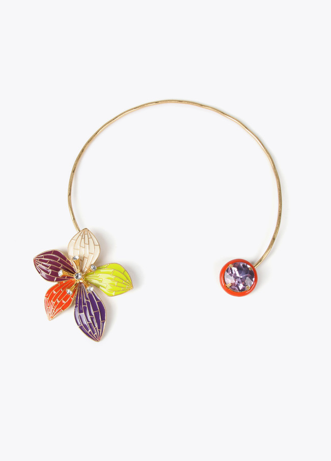 lola casademunt Collar gargantilla orquídea