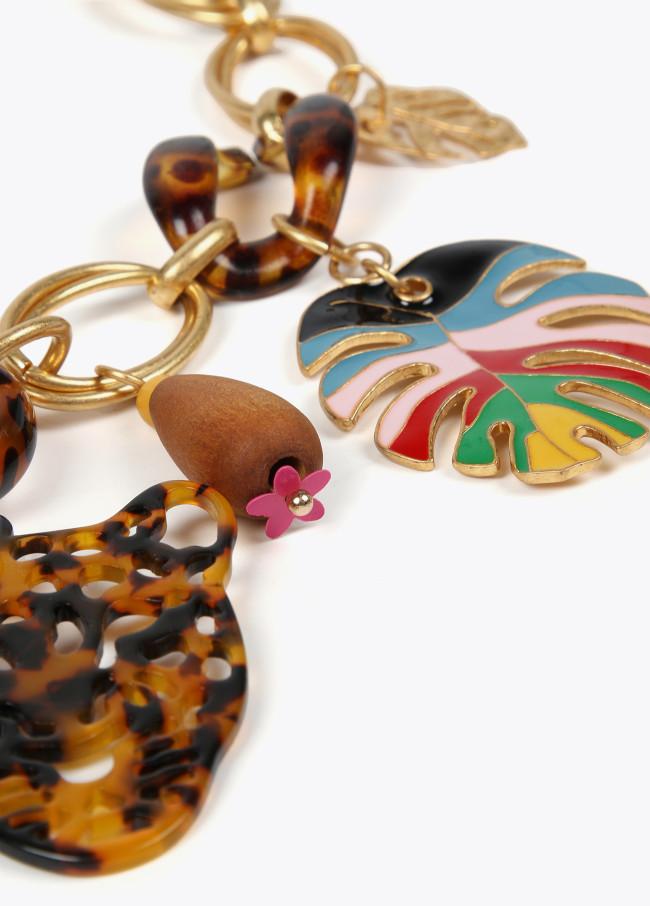 Lola Casademunt Collar Leopardo Y Charms