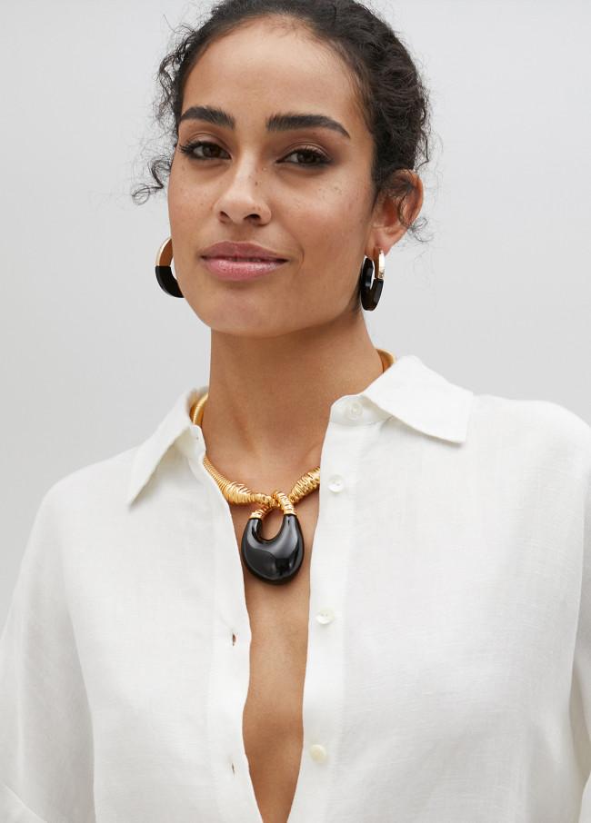 Lola Casademunt Collar Metal Elástico Con Colgante