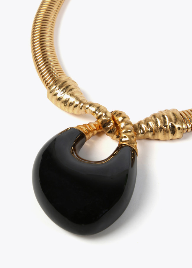 Lola Casademunt Collar Metal Elástico Con Colgante