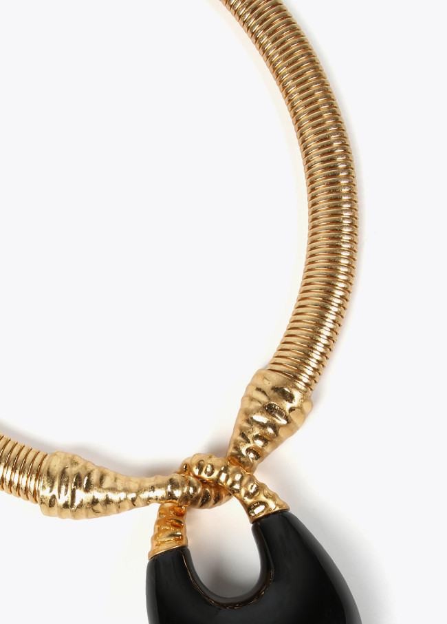 Lola Casademunt Collar Metal Elástico Con Colgante