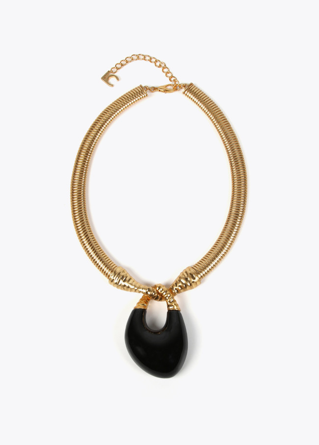 lola casademunt Collar metal elástico con colgante