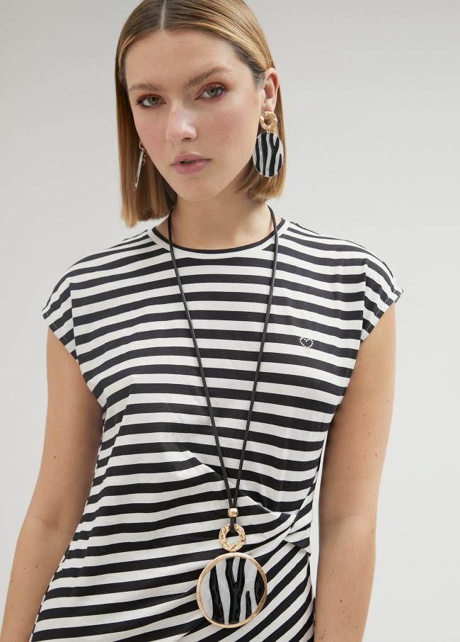 Lola Casademunt Collar Pieza Animal Print Zebra