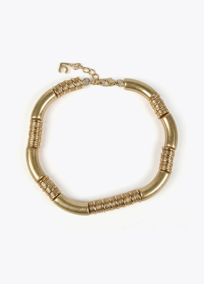 lola casademunt Collar piezas oro mate